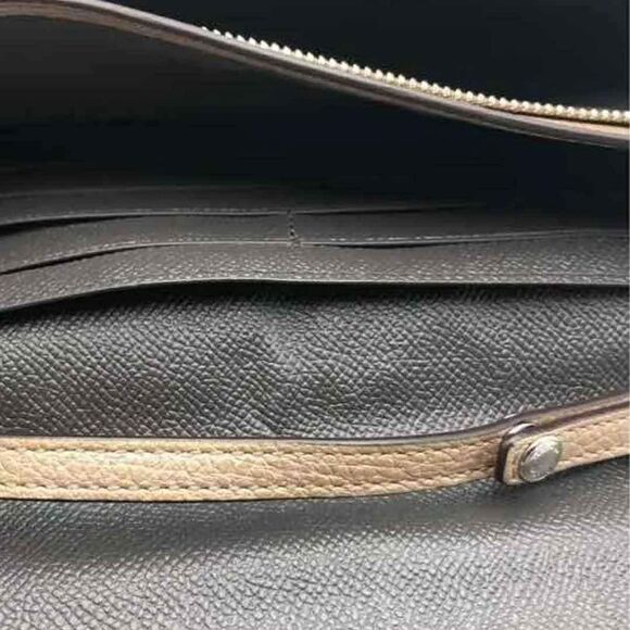 Coach Designer Metallic Foldover Gold Leather Crossbody Bag Purse Handbag - Picture 5 of 6